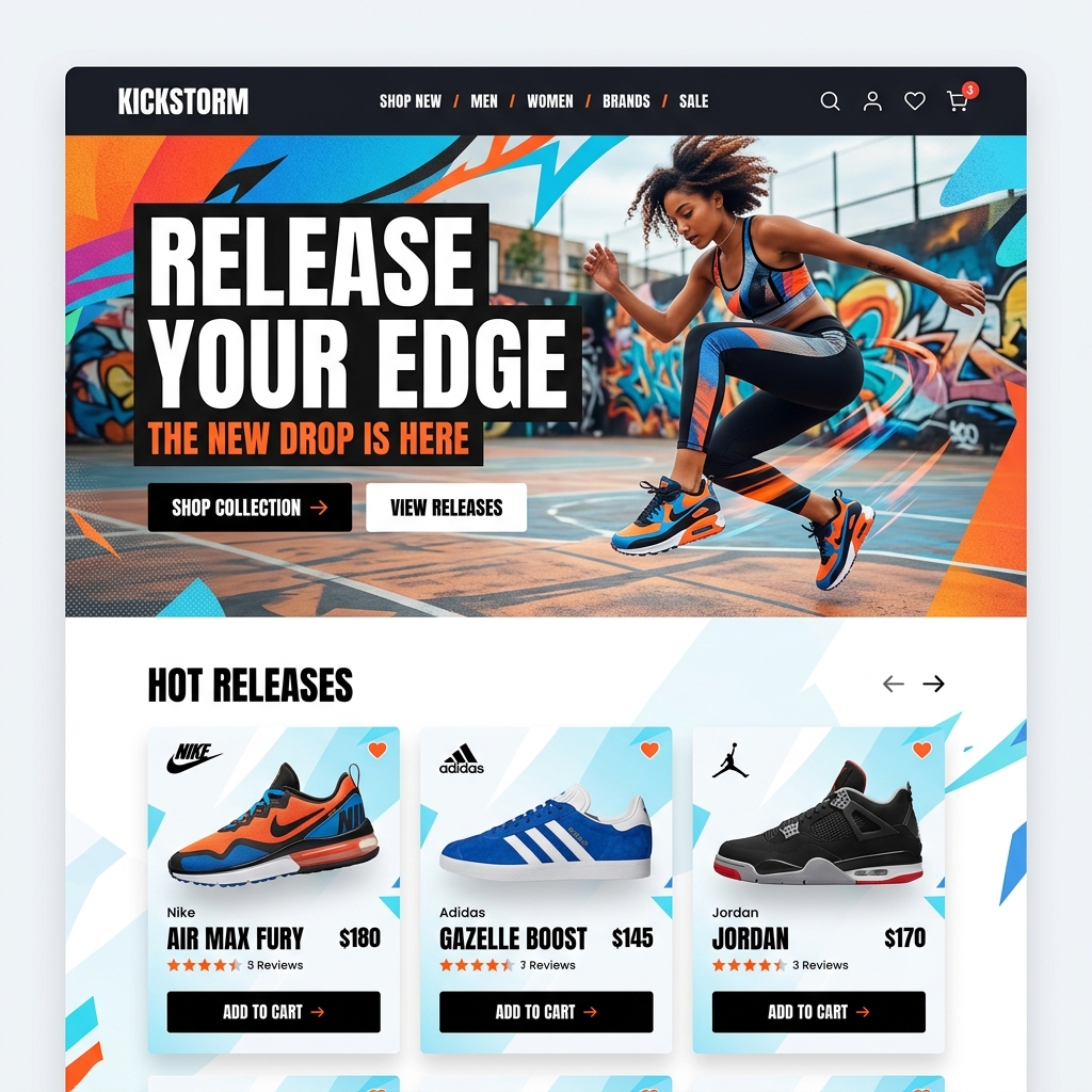 Sneaker Ecommerce Store Mockup