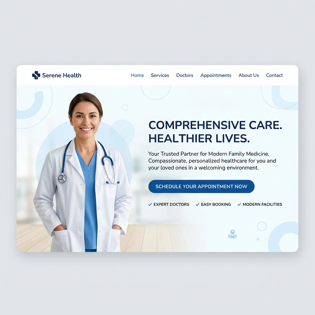 Medical Clinic Website Mockup